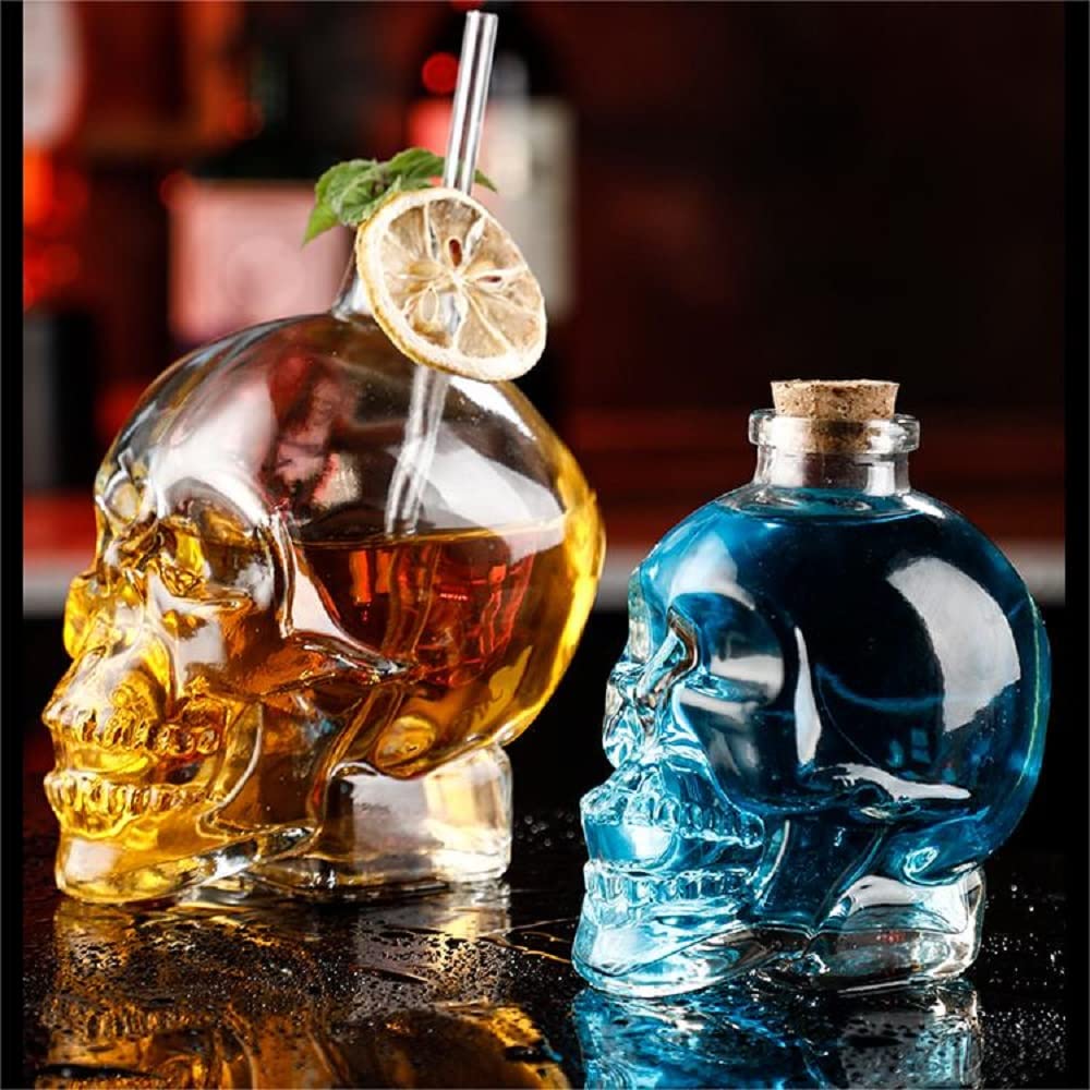 Amazon.co.jp: スカルデキャンタ 750ml クリスタルガラス スカル