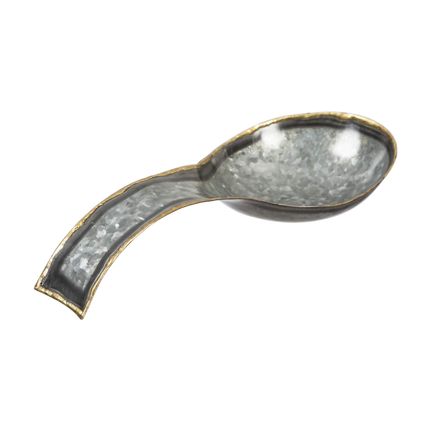 Galvanize Metal Spoon Rest - 11 x 4 x 2 Inches