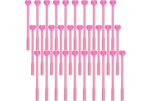 30Pcs Pink Heart Gel Ink Pens: Valentine's Day Love Expressions Made Easy
