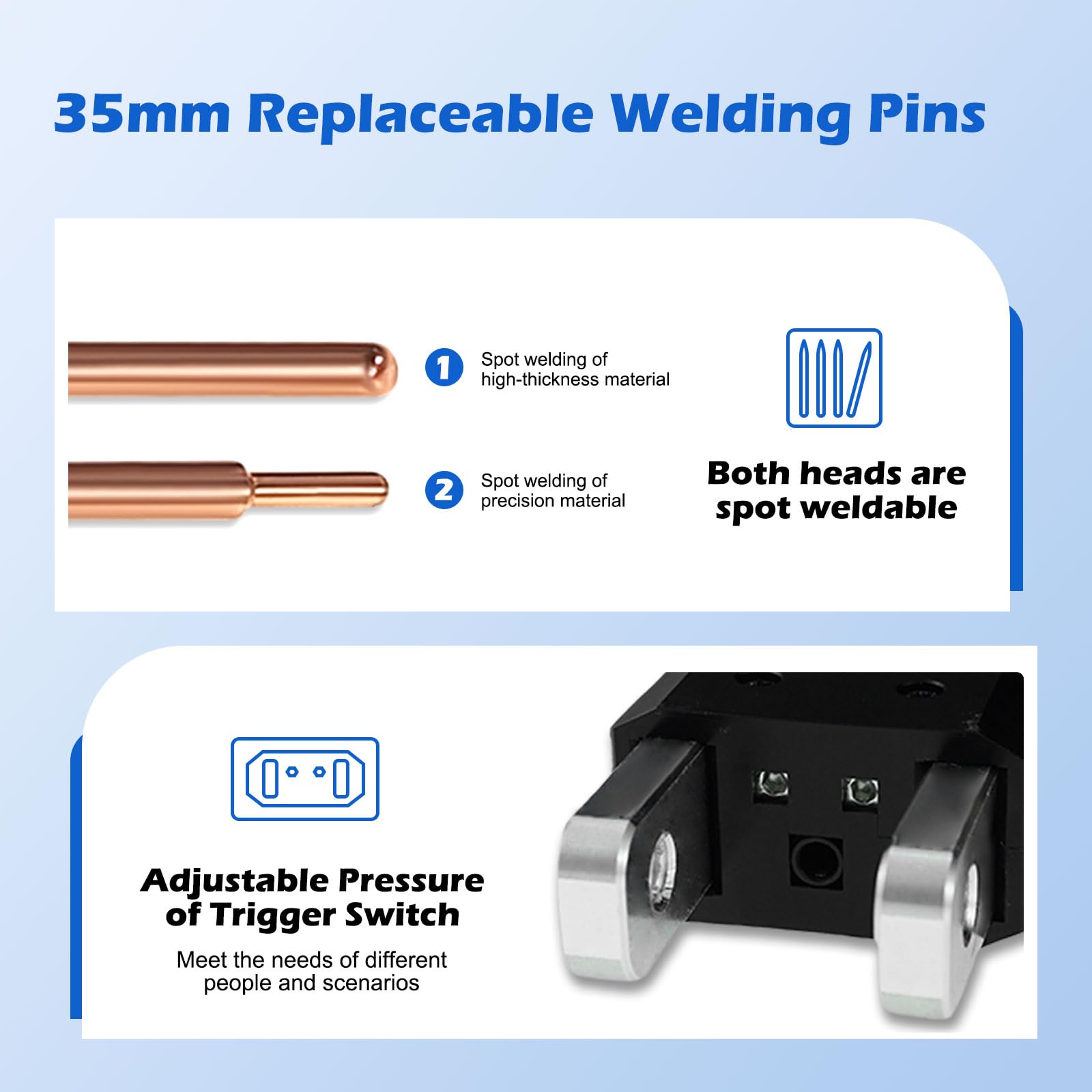 SEQURE SW3 Soldador por puntos 2500A condensador equipo de soldadura por puntos Batería Farad modo automático y manual para 18650, 21700 batería de litio construcción con pedal de pie, asas divididas