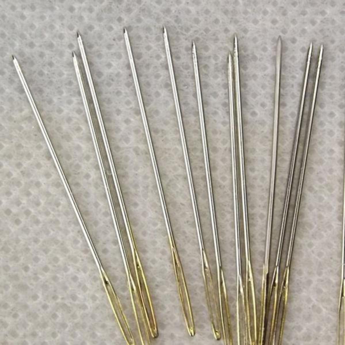 100pcs Golden Blunt Cross Stitch Needles for Canvas Upholstery