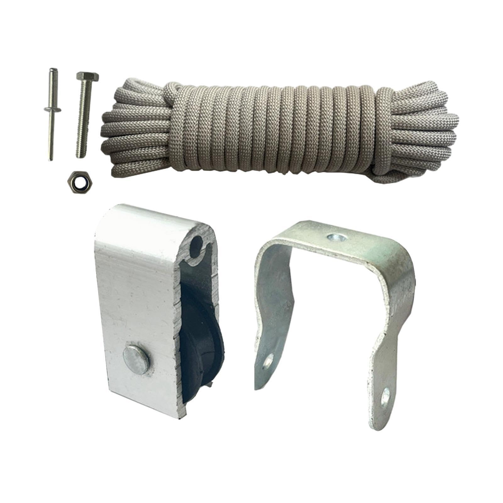AUYXSSZ High Performance Extension Ladder Pulley Kit Featuring 12m Rope Durable Materials Reliable Ladder Maintenance Universal Telescopic Maintenance Parts