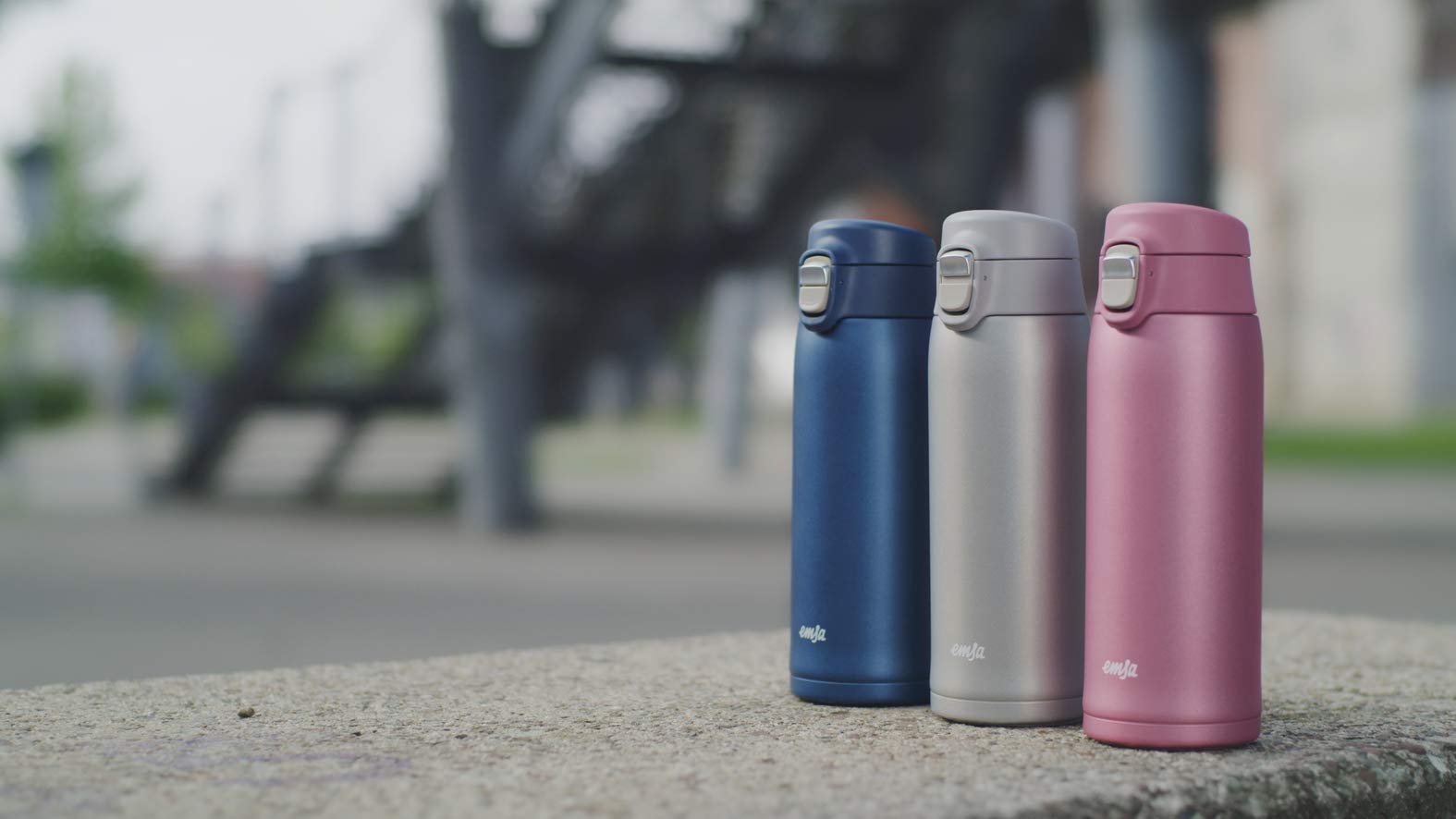 Emsa N21511 Travel Mug Light kubek termiczny/termiczny ze stali nierdzewnej, 0,4 litra, ciepło 8 h, zimno przez 16 h, nie zawiera BPA, 100% szczelności, szczelny, nadaje się do mycia w zmywarce,