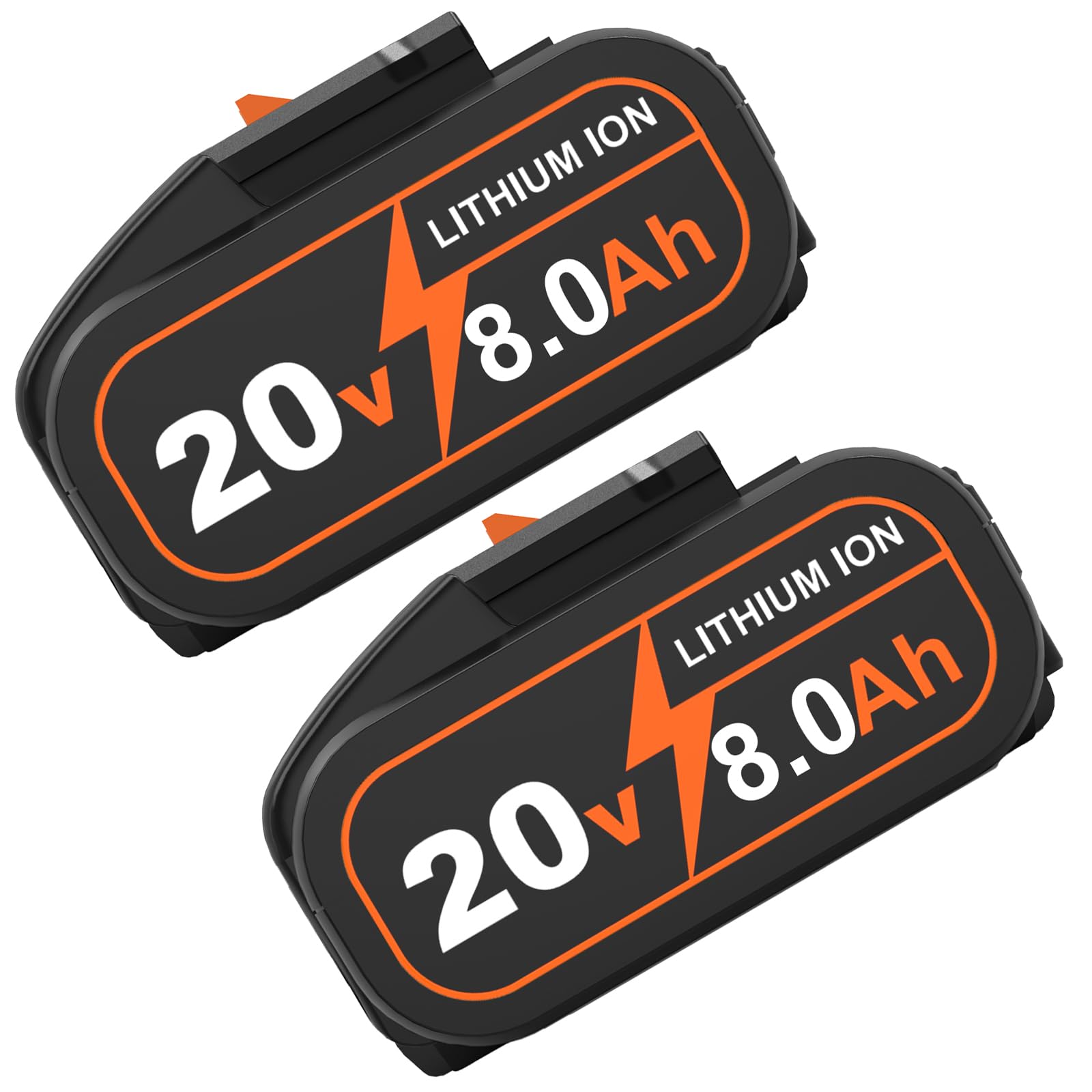 2X 8.0Ah Ersatz für Worx 20V Akku WA3551 WA3553 WA3553.2 WA3557 WA3572 WA3641 WA3760 WA3881 WX166.4 WX176 WX372.1 WX390WG629E