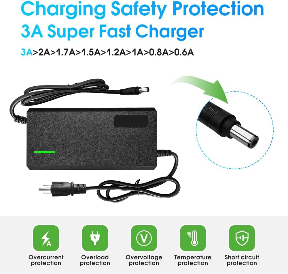 58.8V 3A Charger with 6-in-1 Plug for 52V Lithium Battery Such as Car Truck Lawn Mower Boat Marine Batteries (58.8V3A-(6-in-1 Plug)) - Image 4