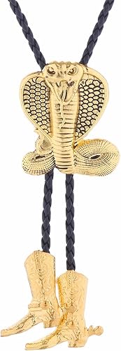 HLYMPONY Bolo Tie for Men Vintage Western Rodeo Snake Bolo Ties for Women with C
