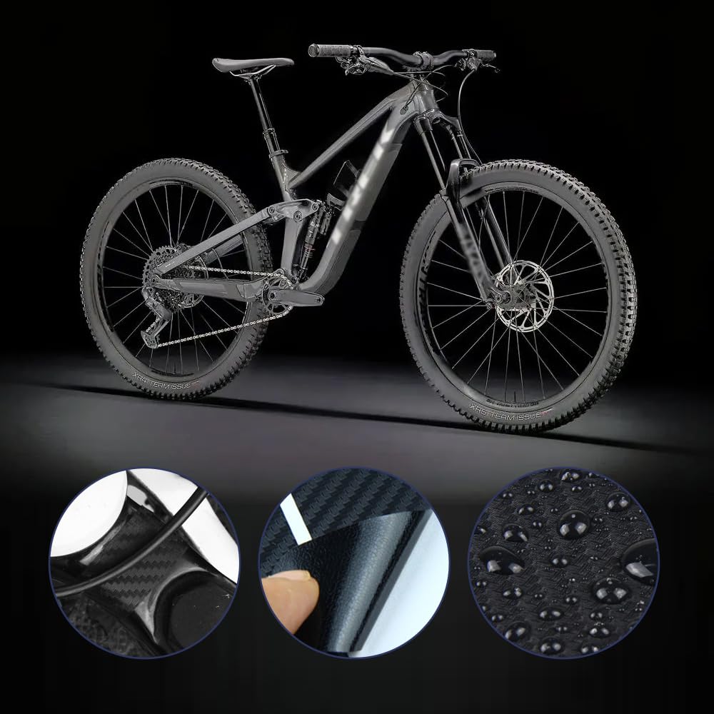 3 szt. Rama rowerowa Samoprzylepna taśma ochronna osłona łańcucha osłona kabla rura zarysowania folia ochronna na ramę węglową, do rowerów górskich, BMX