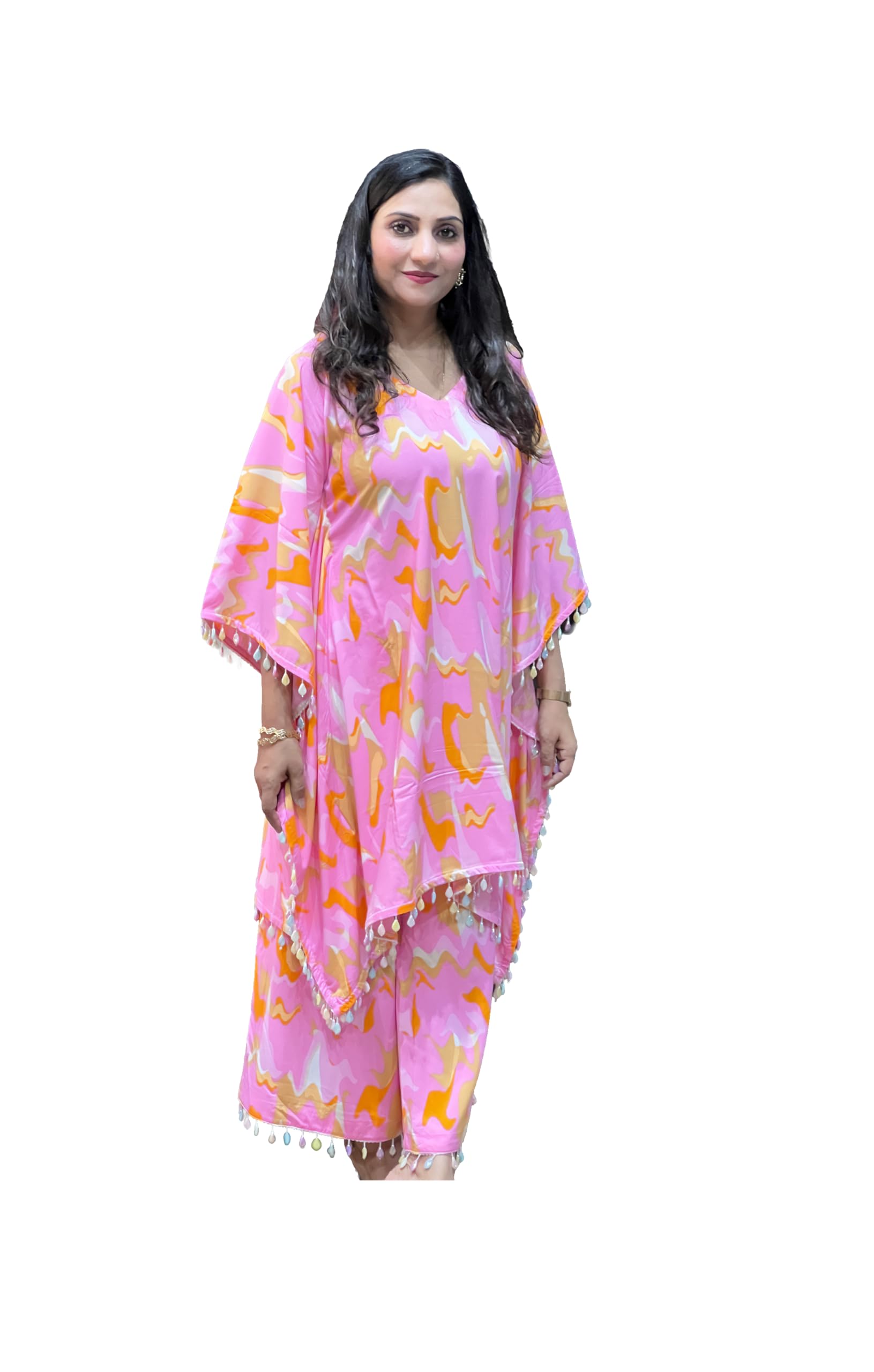 shubhami Kaftan Palazzo Set for Women - Premium Rayon Co-ord, Flowy Kaftan Top with Wide-Leg Pants, S-5XL-picture-19
