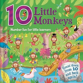 Hardcover 10 Little Monkeys (Counting Fun) Book