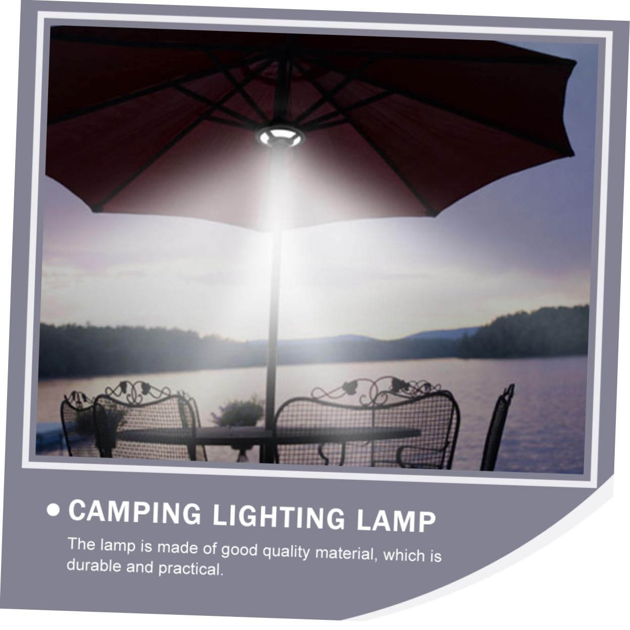 Lampada LED per Ombrellone Multifunzione, Luce da Campeggio
