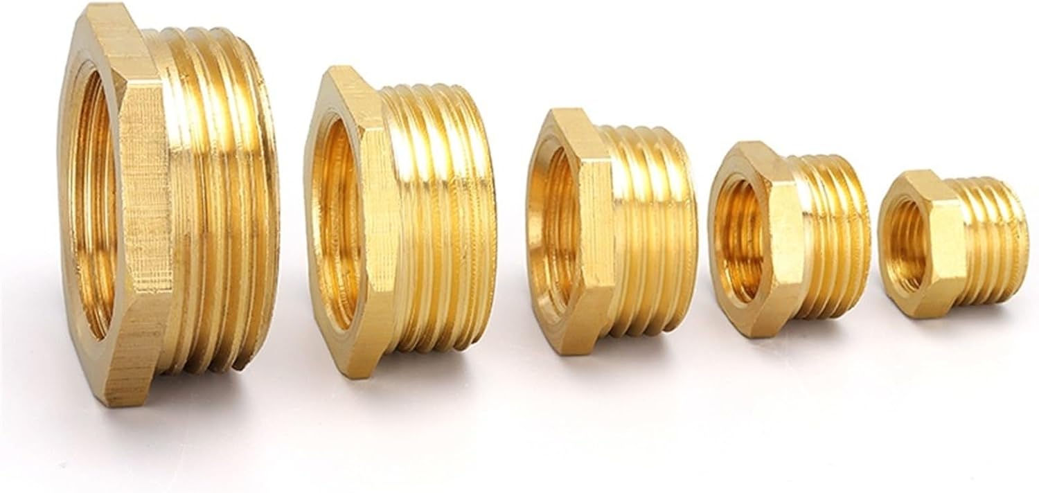Brass Adapter Fitting BSP Reducing Hexagon Bush Bushing Male to Female Connector Fuel Water Gas Oil 1/8" 1/4" 3/8" 1/2" 3/4" 1" (Color : F 01 To M 03)