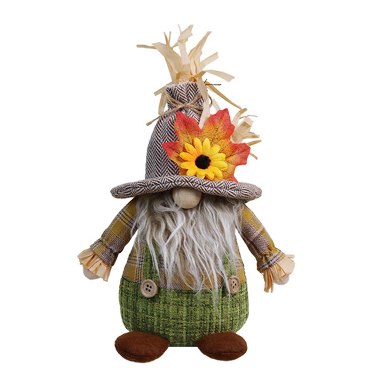 Kalttoy Green Farmhouse Decoration Swedish Dolls Autumn Seasonal Figurine Rural Kitchen Ornament Thanksgiving Layout Thanksgiving Dolls Ornament