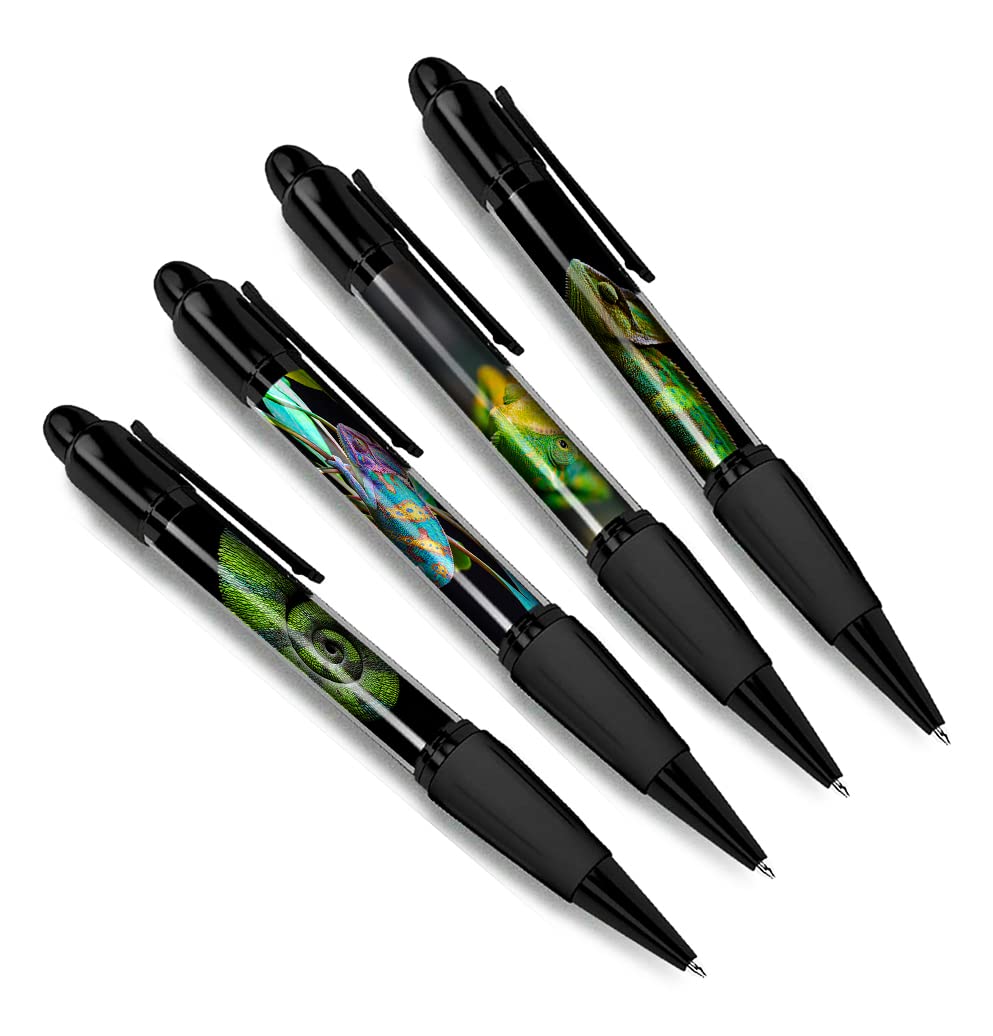 DV DESIGN Set of 4 Chameleon Black Ballpoint Pens