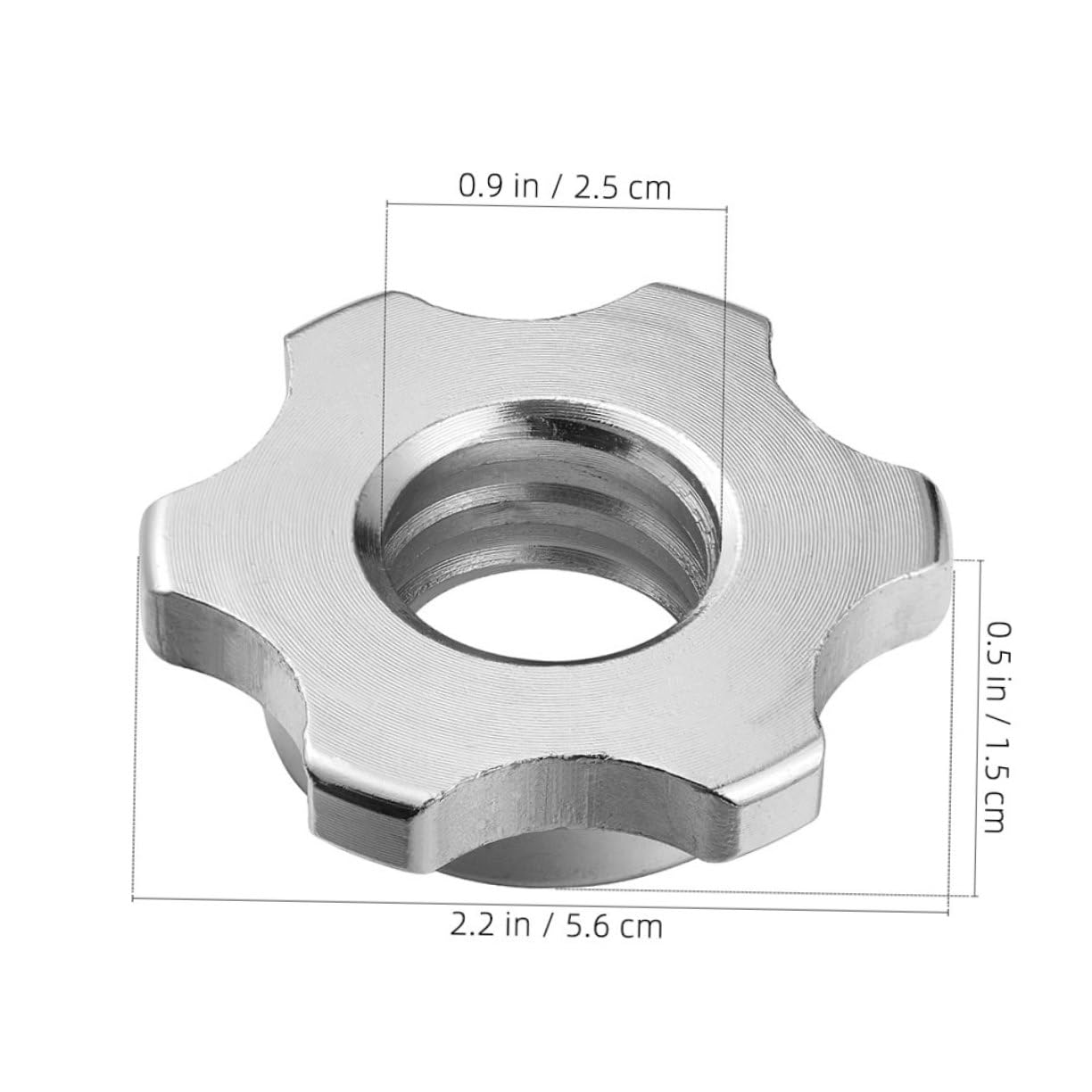 GOOHOCHY Dumbbell Bars Weight Clamps for Barbell 4pcs Anti-Slip Nuts for Dumbbell Barbell Lock Collar Screw Double Locking Nut Buckle