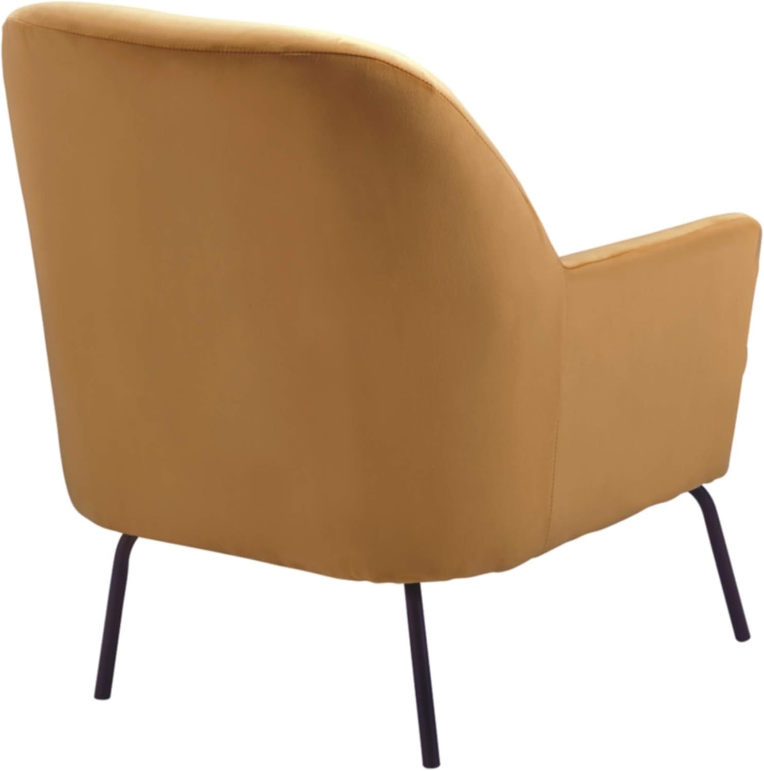 Contemporary Gold Velvet Accent Chair 28.25"W x 33"H