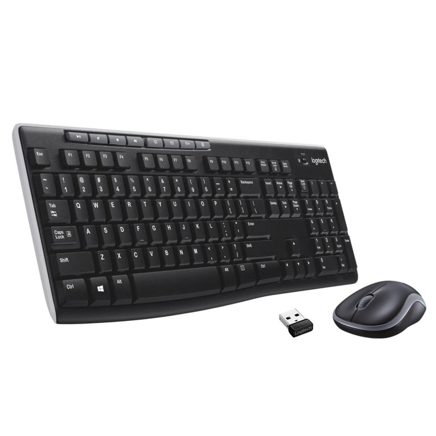 Logitech MK270 Combo Clavier et Souris Sans Fil pour Windows, Clavier US International QWERTY - Noir