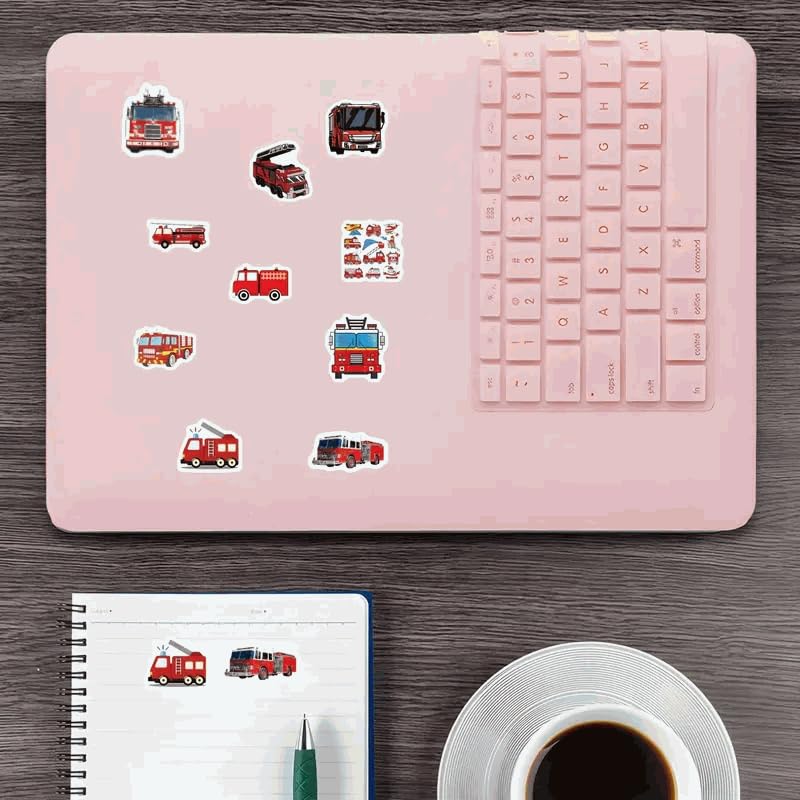 Rollo Pegatinas Oficio Bombero para niños, Profession stickers, 1 Unidad - imagen 4