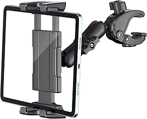 OHLPRO Laufband Tablet iPad Halter, Tablet Halterung für Mikrofonständer, Fahrrad Tablet Handyhalterung 360° Einstellbare, iPad Halterung Mic Ständer für 5-13" Geräte, iPad, Galaxy Tabs, iPhone