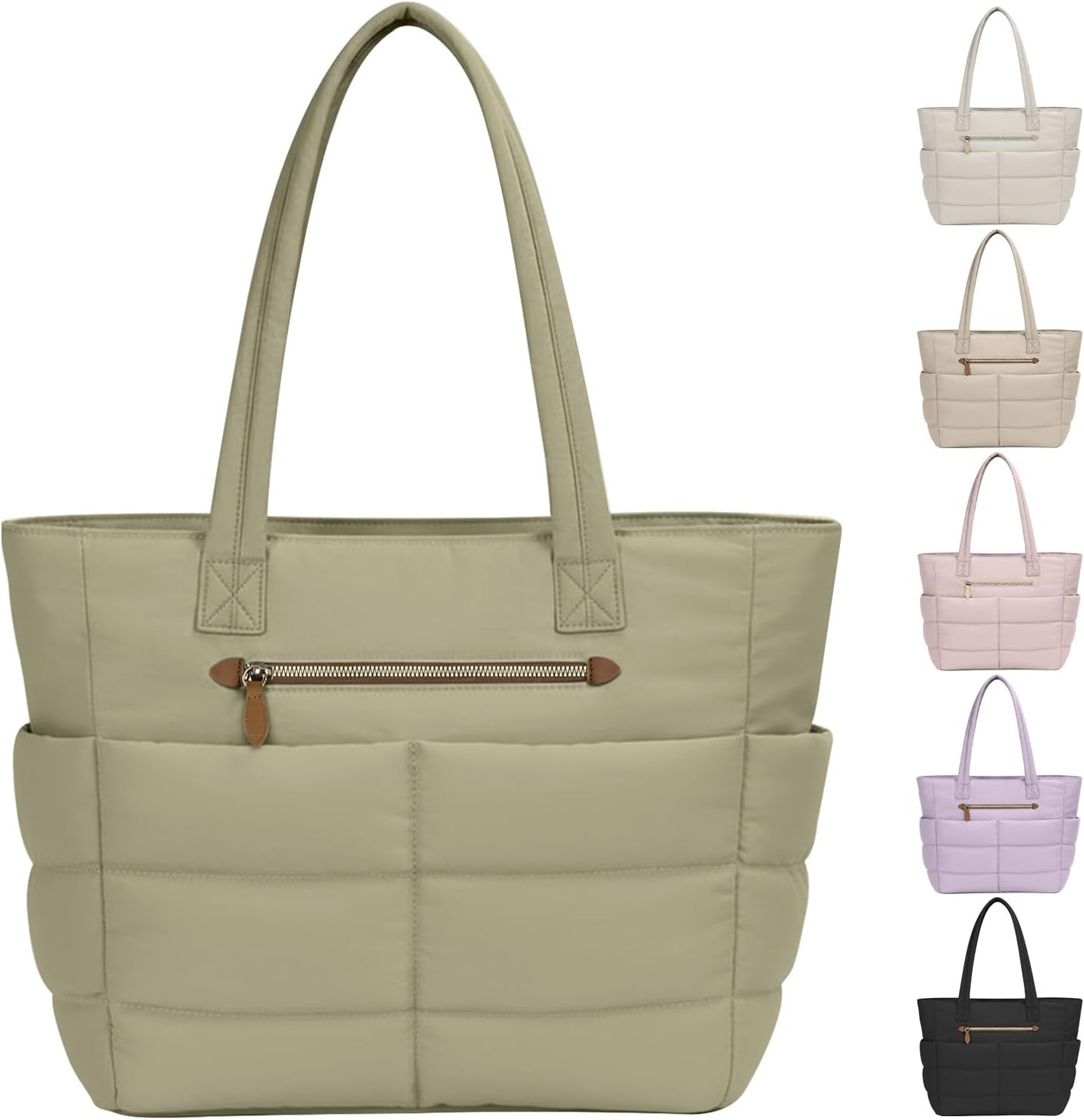 Large Tote Bag for Women Lightweight, Quilted Womens Work Shoulder Bag Cute Handbags for Women