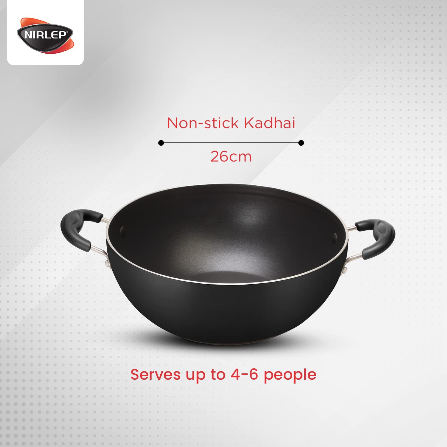 Nirlep 26cm Non Stick Deep Kadai - Induction Compatible -7