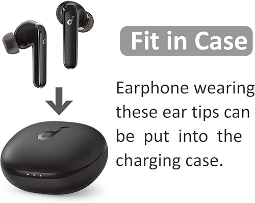 Miniatura 3 de 9 pares de almohadillas compatibles con Anker Soundcore Life A1 A2 P2 P2i P3 P3i, repuesto S/M/L 3 tamaños para funda de gel de silicona para Sound