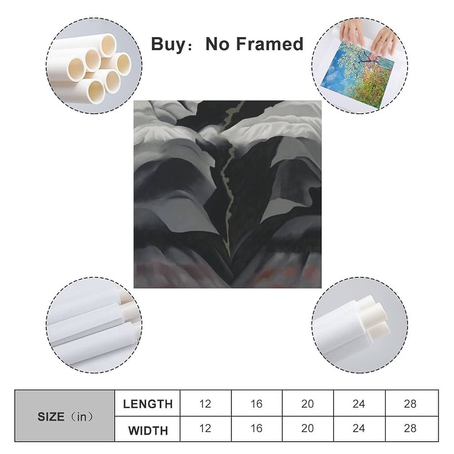 オキーフ、ブラックプレイスの草原、希少画集画、新品額装付