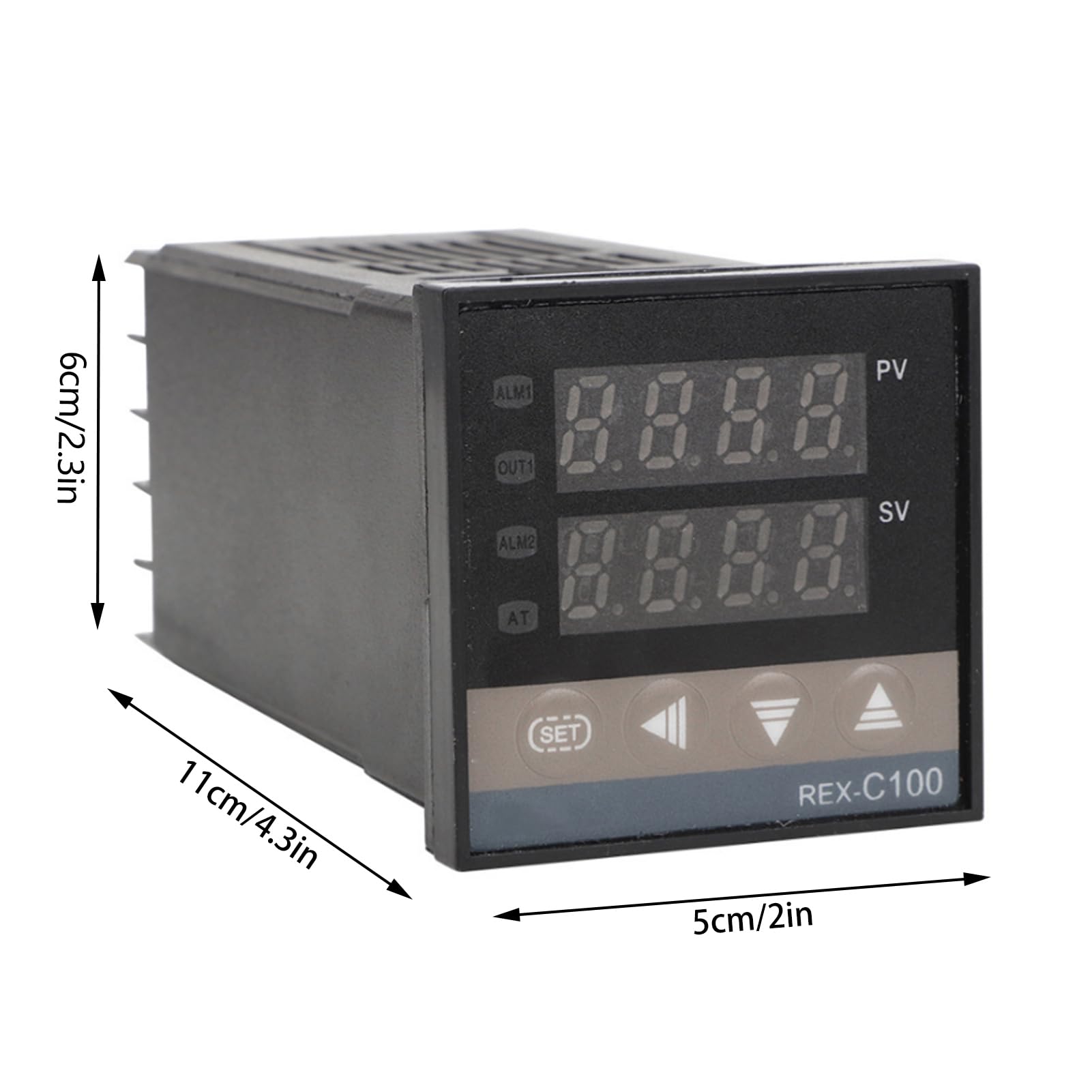 Regolatore di Temperatura Digitale PID REX-C100 AC100-240V e Relè a Stato Solido 40A con Termocoppia K GD 0 a 400 ° C