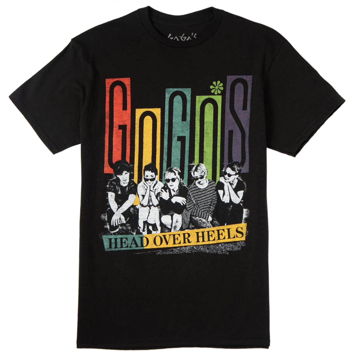 Go-Go'sMens The Rock Shirt - The Belinda Carlisle, Jane Wiedlin, Gina Schock, & Charlotte Caffey - Classic Rock Vintage Tee
