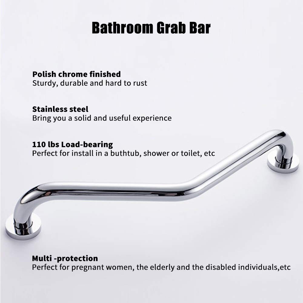 Barras de Apoyo para baño Barra de Apoyo de Acero Inoxidable para la Seguridad de Las Personas Mayores Baño Ducha Bañera Asa Antideslizante para toallero