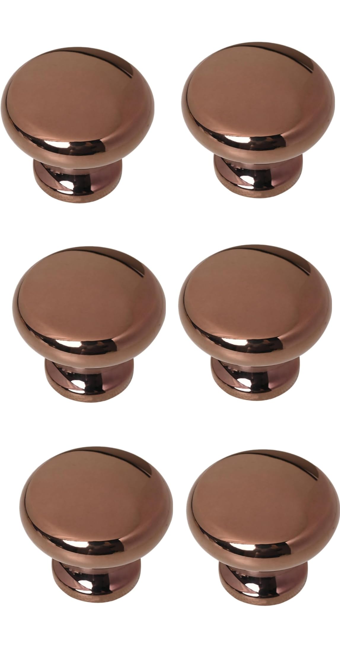 Homeware Studio Zinc Furniture Handle Drawer Pull Knob | Knob for Kitchen, Cupboard, Drawer, Dresser, Wardrobe, Cabinet - 25mm (PVD Rose Gold Finish, Pack of 6) (B0DB62L2VP) Amazon Price History, Amazon Price Tracker