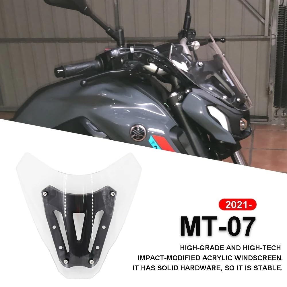 Parabrezza Adatto per Yamaha MT-07 MT07 MT 07 Mt07 2021 2022 Accessori per moto Parabrezza Parabrezza Deflettore aria