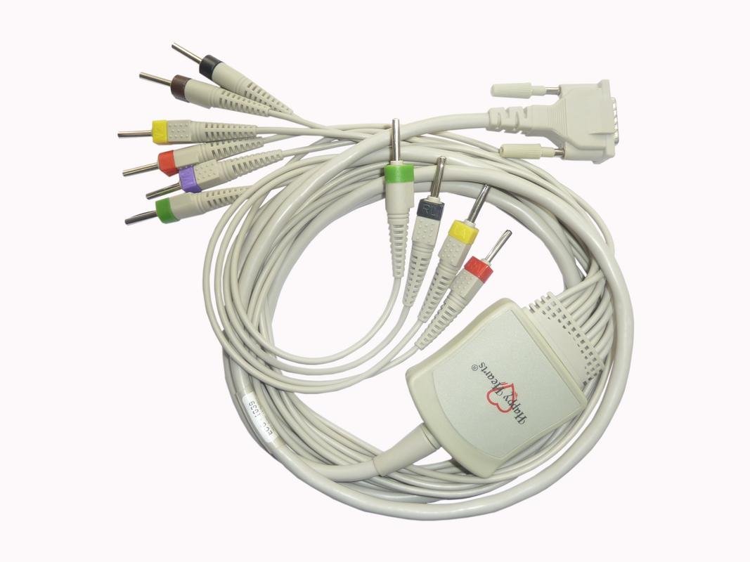 10 Lead ECG Cable Compatible with Edan 4mm 15 pin Banana type.-picture-28