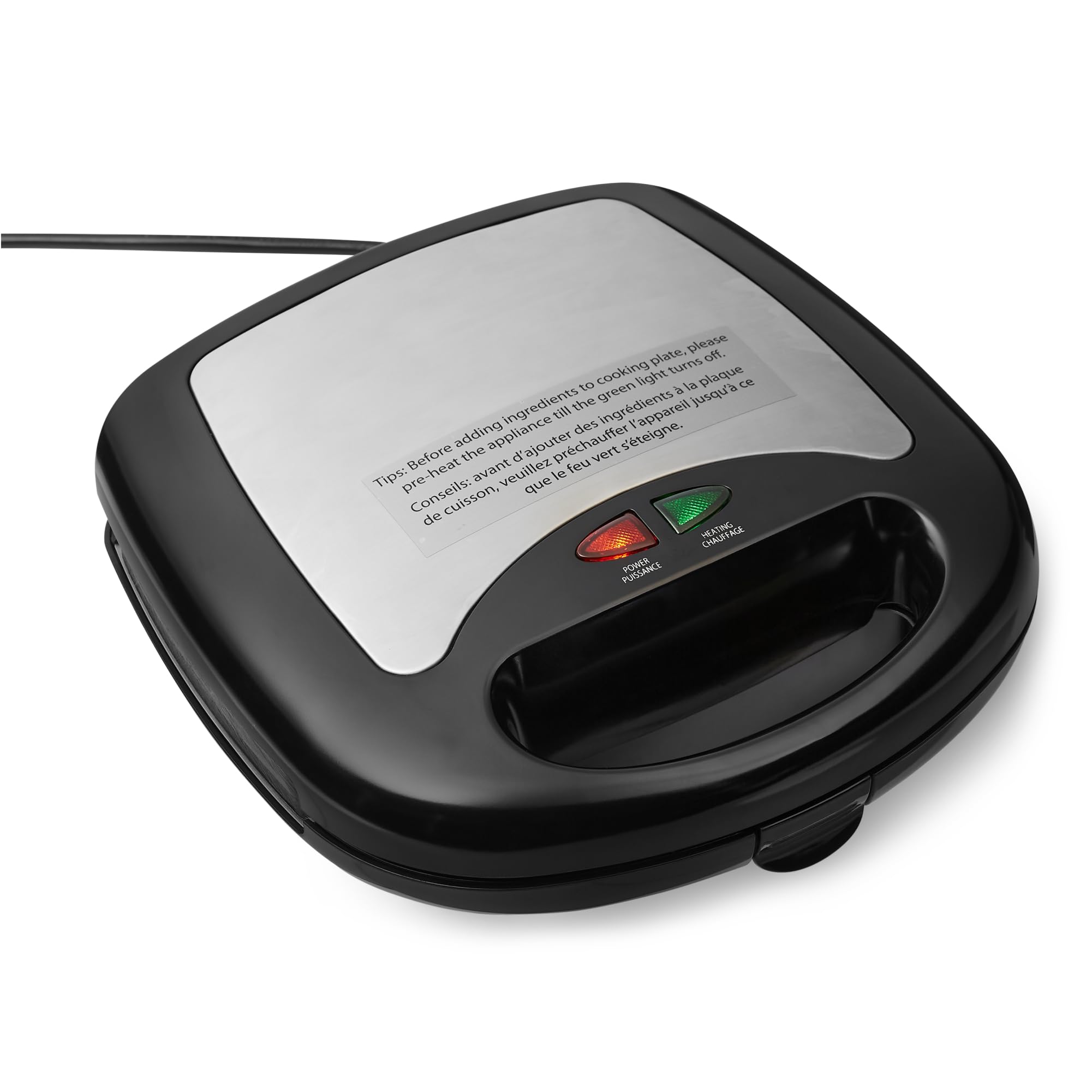 Amazon Basics 3-in-1 Sandwich Maker, Panini Press and Waffle Maker with Removable Plates, 760W