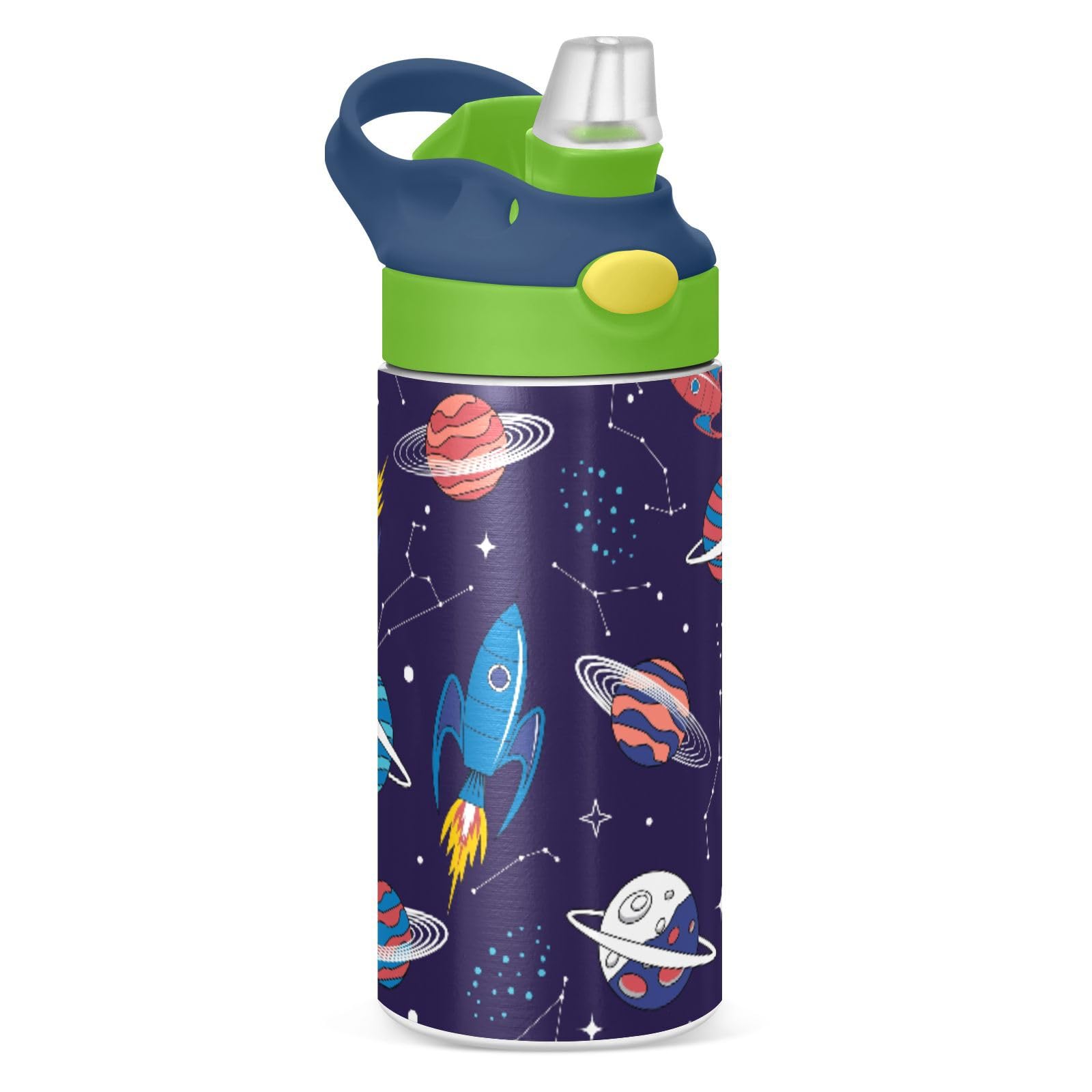 Bouteille d'eau enfants anti-fuite gourde isotherme inox avec paille