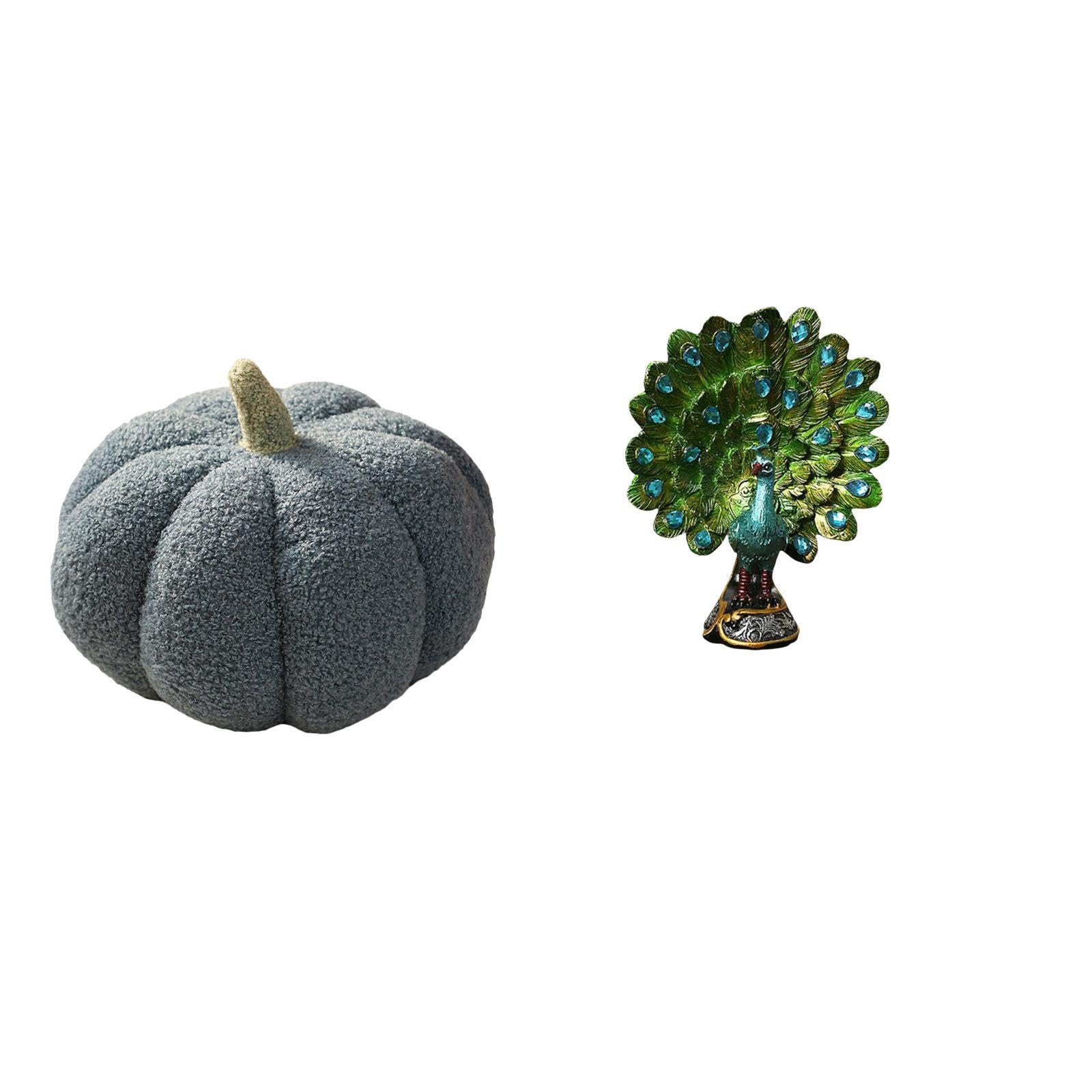 Pumpkin Peacock Plush Pillow Sculpture Décorative Cushion Ornament for Bedroom Living Room Sofa Bed Office Bookshelf Décor|Home & Garden|Home Décor|Pillows