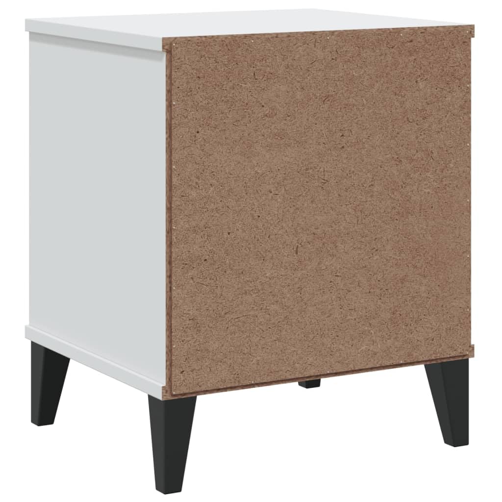 Mesa de Noche Industrial con Amplio Almacenamiento, Diseño Elegante para Dormitorio o Sala de Estar, Material de Madera de Ingeniería Resistente y Fácil de Limpiar