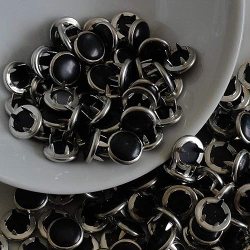 Miniatura 5 de Kit de cierre a presión de 0.472 in18L, 50 juegos clásicos de anillos de perlas para camisa occidental ropa botones con caja de almacenamiento