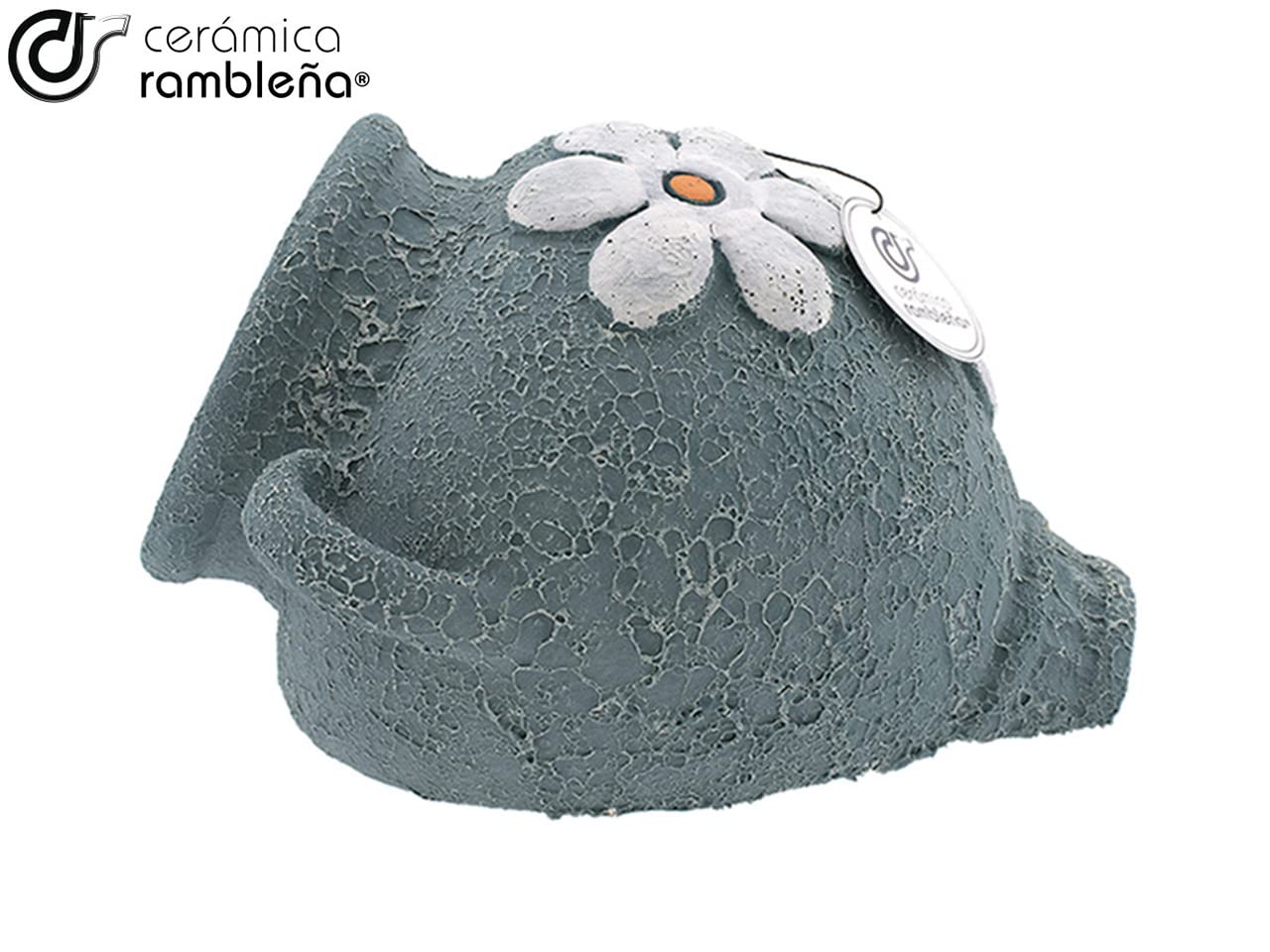 CERAMICA RAMBLENA Vaso Sospeso In Terracotta Verde | Modello D124 | Fatto A Mano 21x16x23 Cm | Per Esterni E Interni - 5
