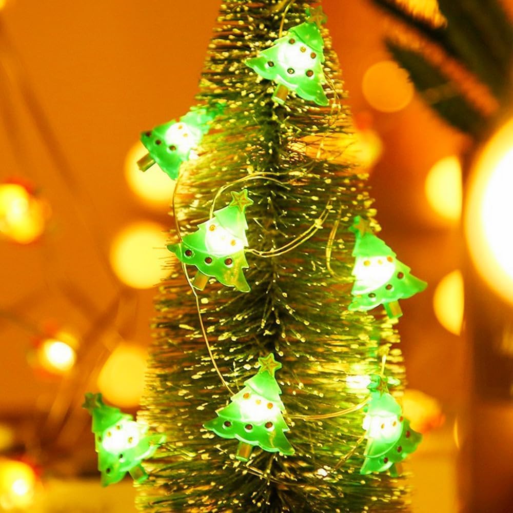 30LED Warm White Battery Operated Christmas String Fairy Lights 3M Tree Light Fairy String Lights for Christmas Party Wedding Balcony Wall Bedroom (Xmas Tree)