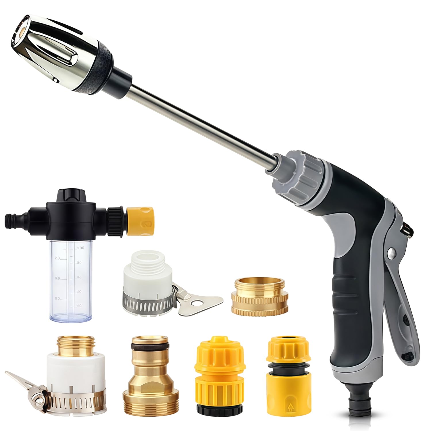 Pistolet pulvérisateur haute pression pour nettoyer la terrasse sans effort avec long manche