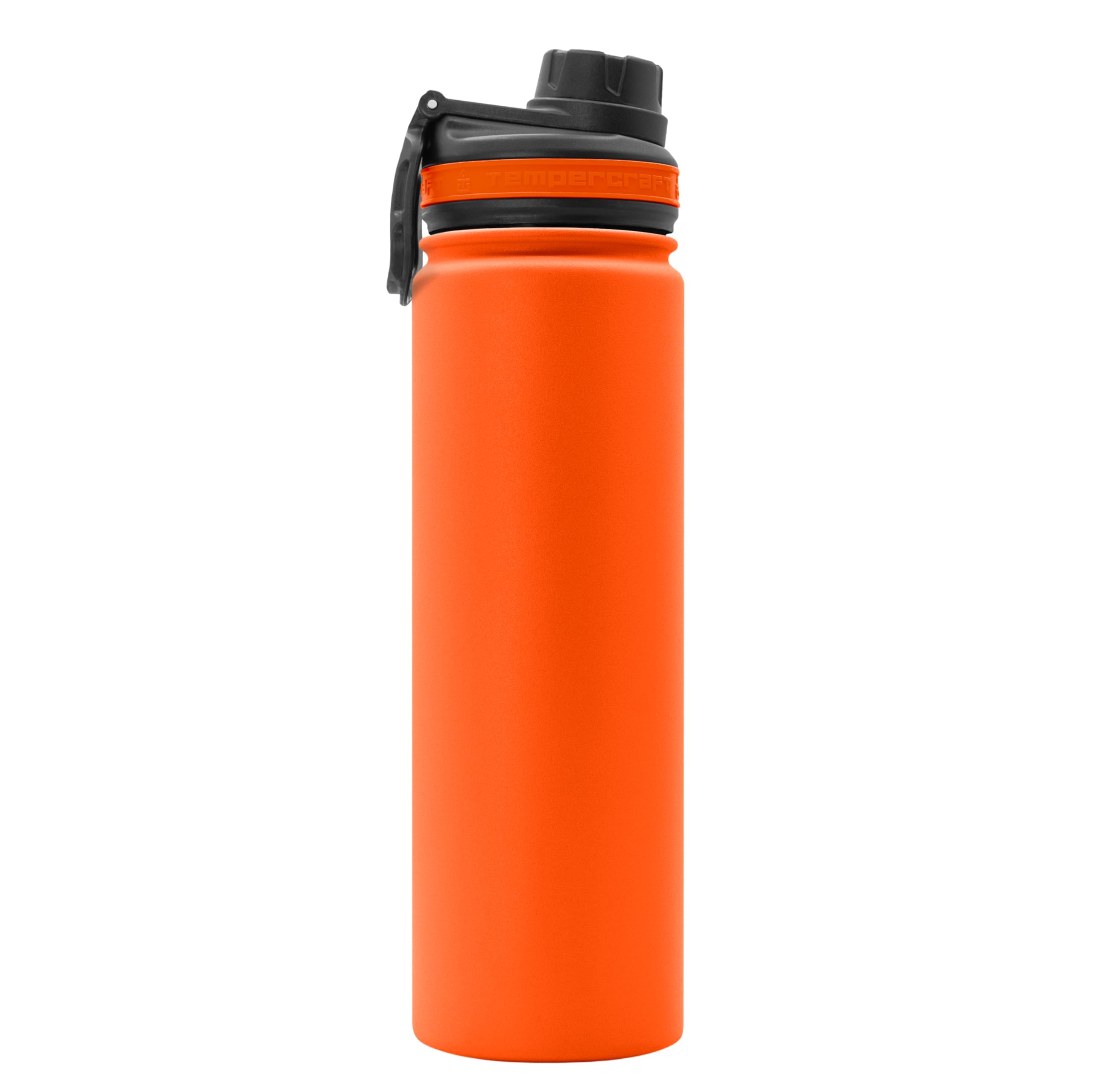 Tempercraft 22 oz Vacuum Insulated Sport Bottle | Custom Laser Engraved Options | Stainless Steel, Double-Walled, Wide Mouth