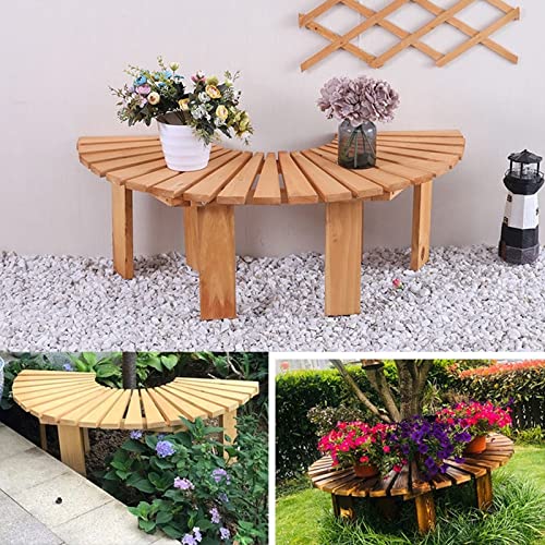 Banc de jardin extérieur petit modèle en bois de pin rustique