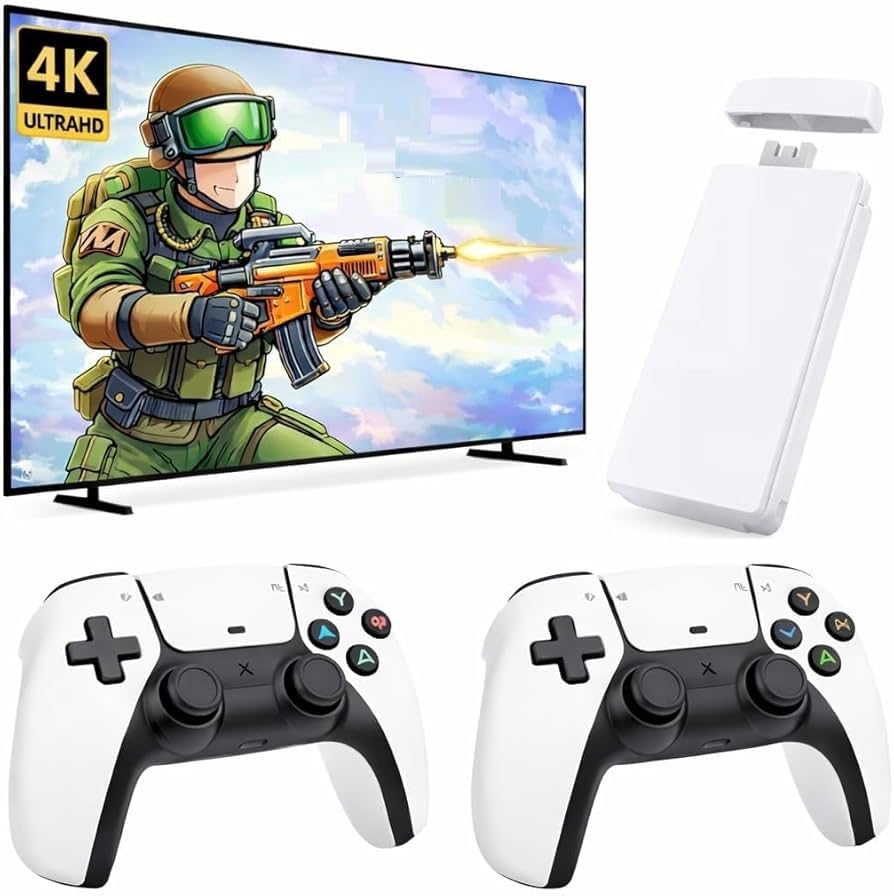 Image of 2026 New 4K TV Game Con-Sole | Plug & Play R-etro Gaming Console with 2 Wireless Controllers | HDMI Video Game System for Kids & Family | ( Limited Kids Edition 2026 )