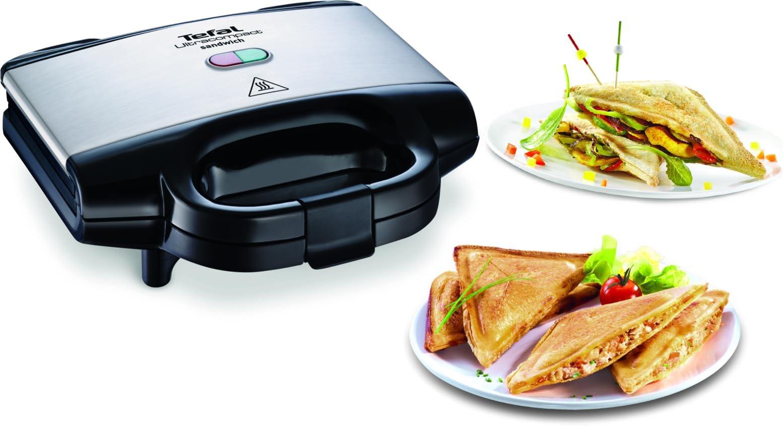 Tefal Black Modern Sandwich Maker, Non Stick Coating, 700W