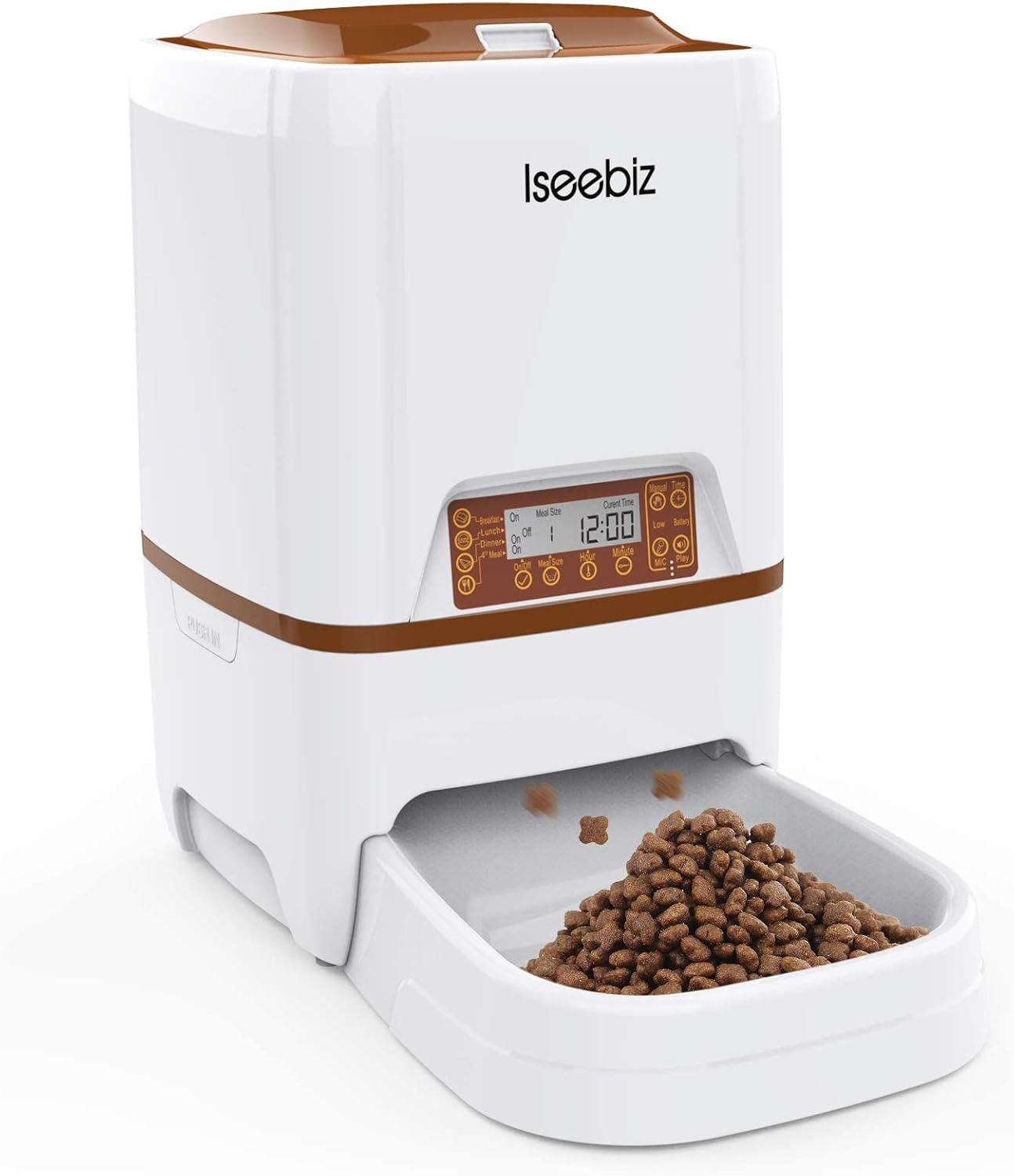 Automatic Pet Feeder 6L Automatic Cat Feeder with Voice Recorder Dog Feeder Food Dispenser 4 Meal Size and Timer Programmable for Dog…