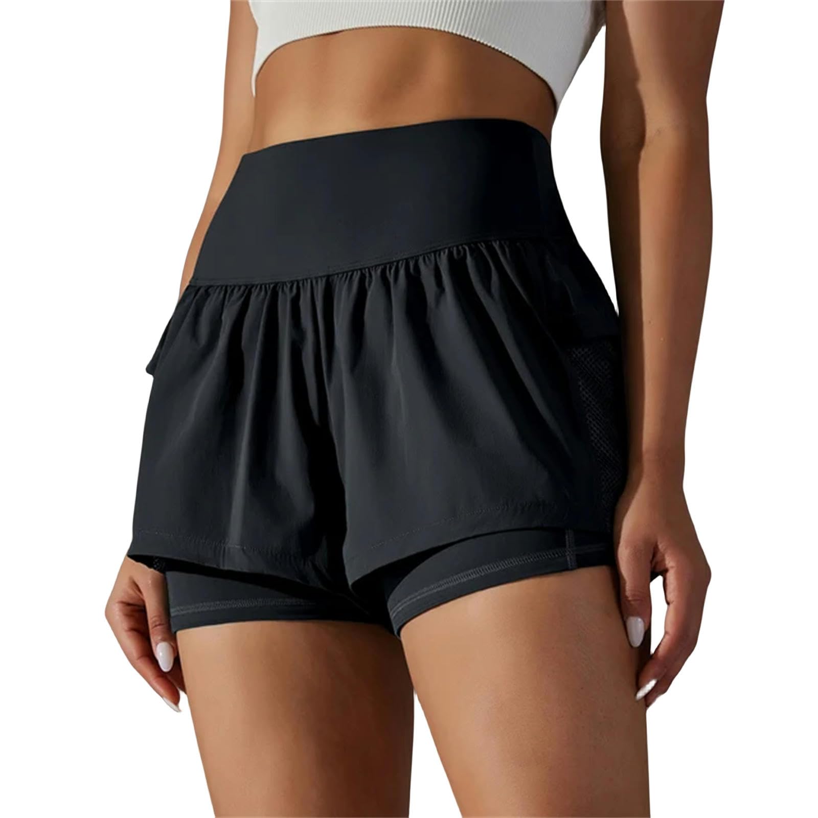 Gonna da Tennis Donne Gym Sport Running Shorts Pantaloni Corti Elastici con Tasche Donne Gonne da Tennis