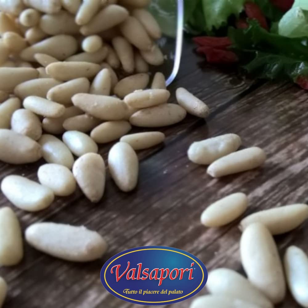 Valsapori - PINOLI SICILIANI SGUSCIATI (1000 gr) - RACCOLTO SELVATICO | Pinoli Italiani Selezionati, Qualità Premium, Ricchi di Sali Minerali e Vitamine - 100% Naturali, Gusto Autentico della Natura