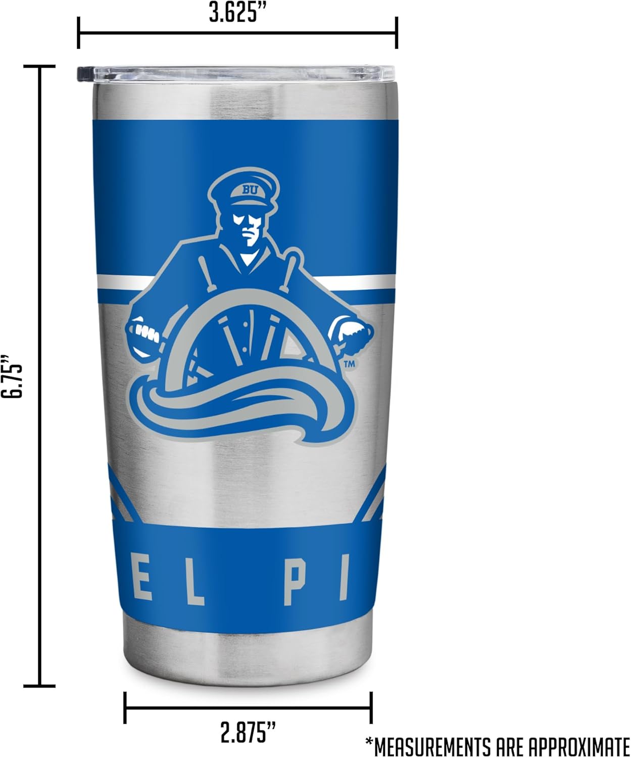 Rico Industries NCAA Eastern Illinois Panthers Standard 20oz Stainless Steel Tumbler with Lid - Great For Coffee, Tea, Water or Cocktails - Image 8