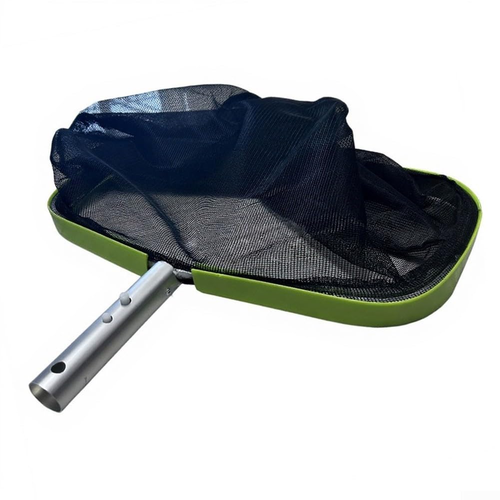 Épuisette de piscine, cadre en aluminium pour enlever les débris, maille verte pour piscines creusées et hors sol