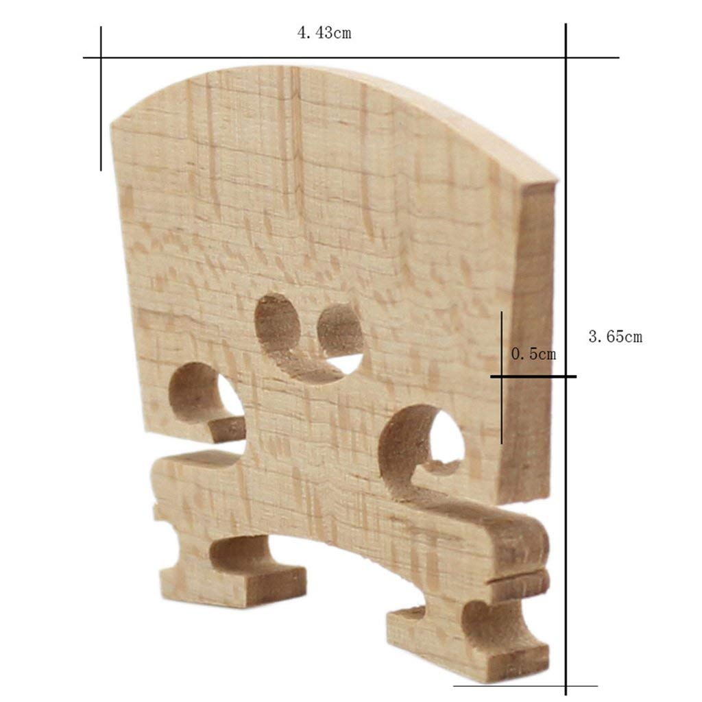 Salablez® Portable Maple Violin Bridge 4/4: Finer Grade Solid Maple Violin Bridge, Pre-Cut & Pre-Fitted to Fit Most 4/4 Violins, Crafted by Highly Skilled Experts for Sharper Sound, Volume, - Image 4 thumbnail